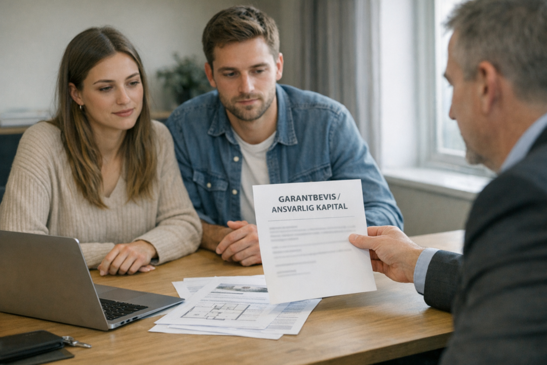 Person ser på aktiekurser på skærm ved siden af dokumenter
